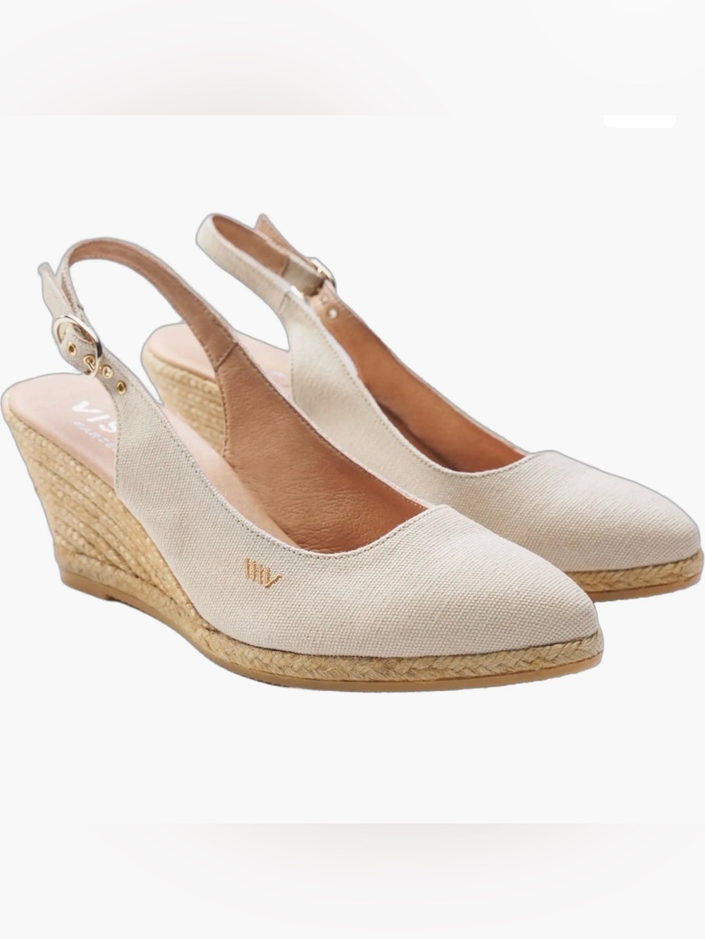 Viscata Beige Slingback Mules for Women Size 39